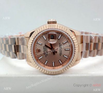 New Copy Rolex Datejust Rose Gold Presidential Women Watch 28mm